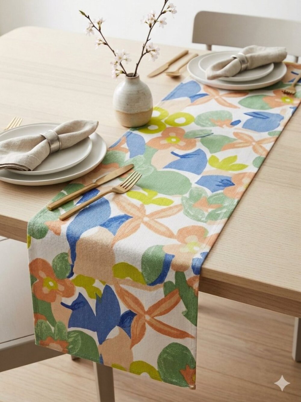 Target Room Essentials Floral Ribbed Rectangular Table Runner 14 X 72" Set Of 2
